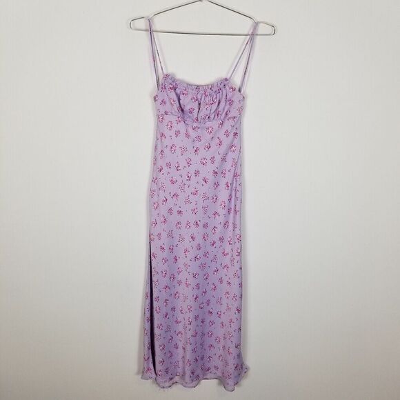 Zara Lavender Floral Midi Dress - Picture 2 of 10